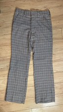 1970s Houndstooth Plaid Multicolor Pants
