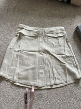 House of CB beige button Skirt Small. 