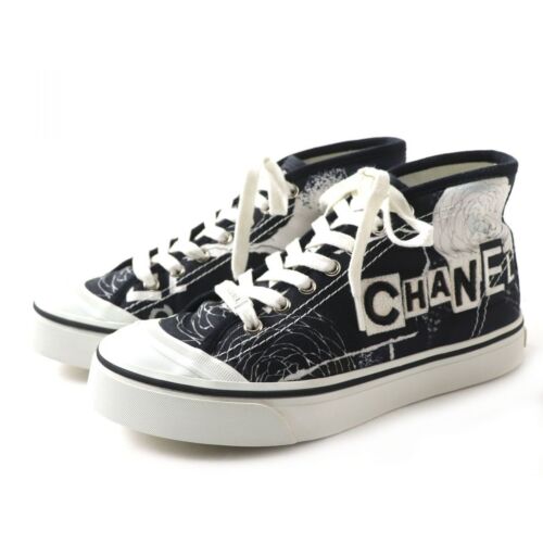 CHANEL 20P G35960 Ladies GraFFiti High-top sneakers 37