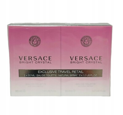 Versace Bright Crystal By Gianni Versace Edt Spray 1 Oz X 2 (TWO BOTTLES) New