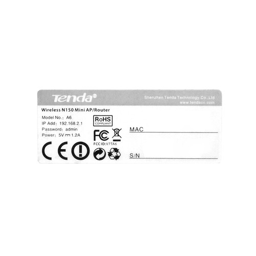 Tenda N150 Mini AP/Router A6 150Mbps - Bild 2 von 2