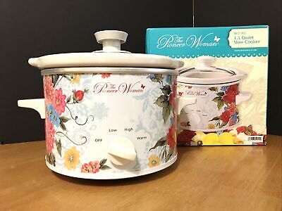 Details about   The Pioneer Woman Sweet Rose & Gingham Red Set 1.5-Quart Slow Cooker NIB FS!!