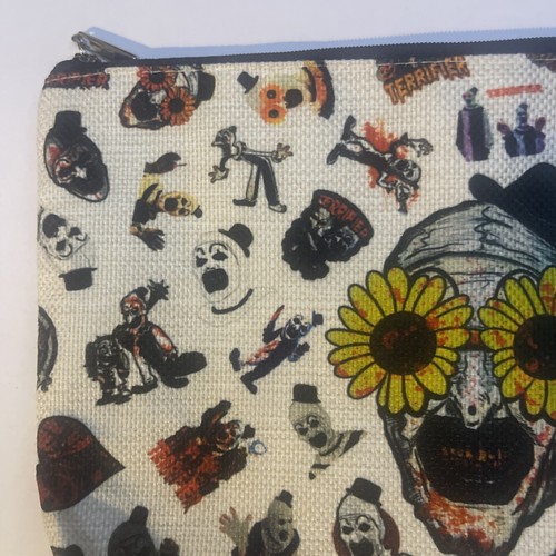 ART The Clown Terrifier Large Makeup/Travel/Utility/Stash Bag Zipper Horror Case - Picture 3 of 17