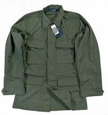 MED LONG GENUINE GEAR MENS F5450 UNIFORM BDU 4 POCKET COAT L/S SHIRT GREEN MED L