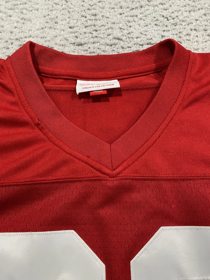 Camiseta deportiva de los San Francisco 49ers para hombre grande roja de fútbol americano de la NFL Jerry Rice retro 1990 Foto 3 de 4