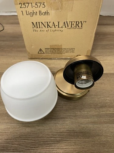 Minka Lavery 2571-575 Cornwell 10" Tall Bathroom Sconce, Aged Brass - READ - - Picture 2 of 4