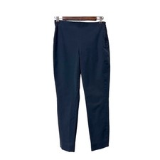 Everlane Trousers Pants Navy Blue Side Zip Slim Tapered Stretch Womens Size 2