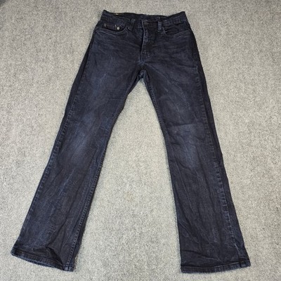 Levis 527 Slim Bootcut Jeans Mens 30x30 Dark Wash Black Denim 05527-0539