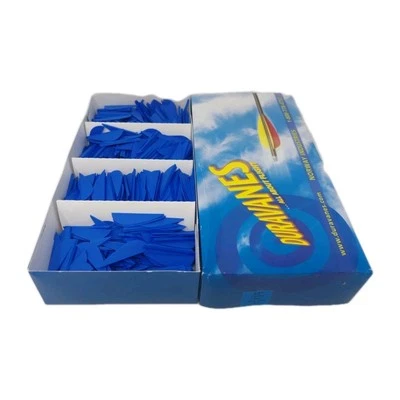 1000 Pack: 2" Blue DuraVanes Predator Archery Arrow Vanes Q2i Norway Industries