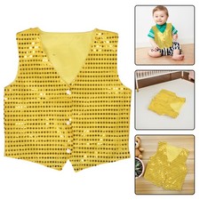 Children 130 cm Sparkly Sequin Dance Vest Jazz Wear
