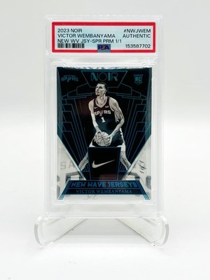 2023 Panini Noir Victor Wembanyama New Wave Jersey -SPR PRM 1/1 PSA AUTH