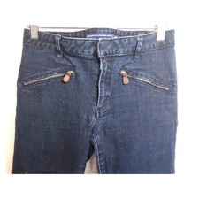 Ralph Lauren Sport Denim Riding Pants SZ 28 Blue Zip Pockets Equestrian Style