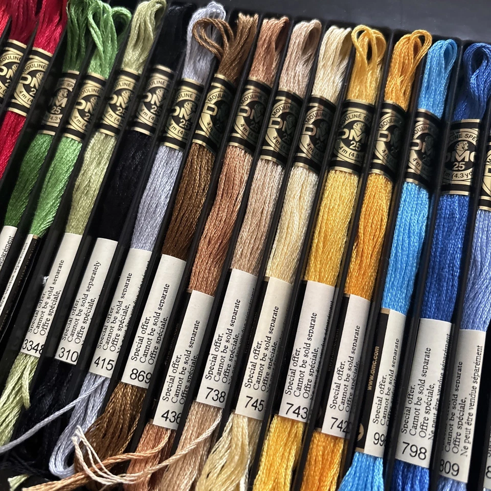 DMC Embroidery Thread Floss Lot of 50 Skeins Best Multiples Colors - Image 3 of 4