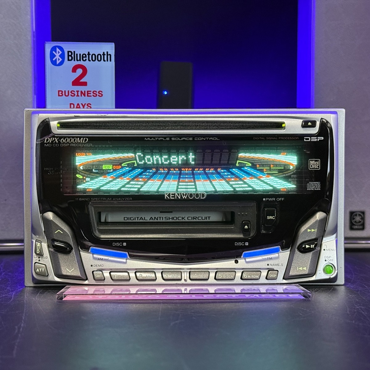 Kenwood DPX-6000MD 2DIN CD MD Car Audio Added Bluetooth JDM DSP