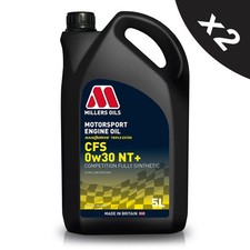 MILLERS Ow30 Fully Synthetic Racing Engine Oil Motorsport CFS 0w30 NT+ 2x5 L