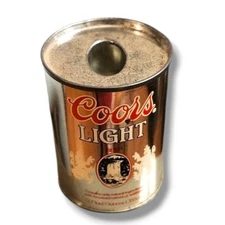 3" Coors Beer Can Lighter Holder Metal Vtg Bar Tool Silverbullet Design