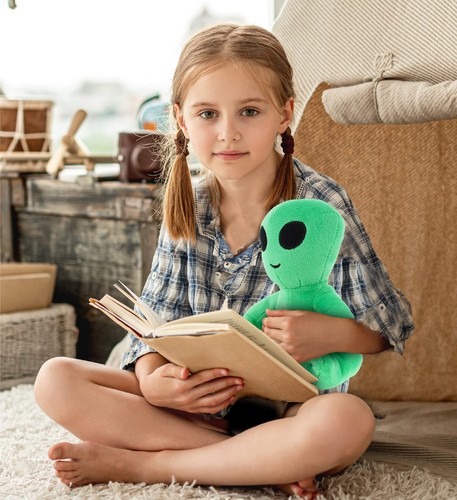 Green Alien Plush Toy - Super Soft Space Stuffed Animal Creature, Cute Alien ... - Picture 7 of 7