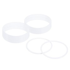 15Pcs Dream Catcher Rings, 6.3" Plastic Macrame Wreath Floral Round Hoop, White