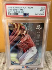 2018 Bowman Platinum ICE Shohei Ohtani RC PSA 9 (with Glove) Rookie 4XMVP