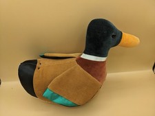 Russ Berrie Mallard Duck Plush 12" Coudoroy, Felt Realistic Vintage Pre-owned