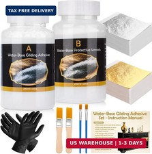 Gilding Adhesive Set- 200 ML Water Based Adhesive Glue and 200 ML Varnish with 1