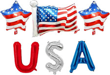 4Th of July Decorations Red White and Blue Balloons Patriotic USA Party Fourth o