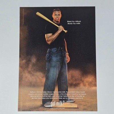 Got Milk? Alex Rodriguez ARod Blast Print Ad/Poster Promo Art