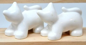 Lego Duplo Cat Kitty White Almond Eyes Pet 2005  Lot of 2 Rare #54866
