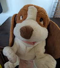 VTG UC Folkmanis Basset Hound Dog Full Body Hand Puppet Soft Plush Toy appr. 17”