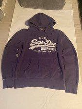 Superdry Vintage Hood REAL Logo Hoodie Sweater Purple BlackLabel Medium
