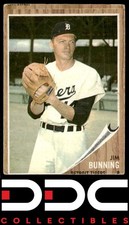 1962 Topps #460 Jim Bunning Detroit Tigers Very Good