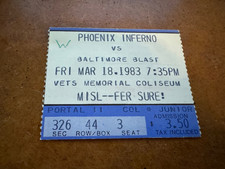 1983 Phoenix Inferno Baltimore Blast MISL Soccer Ticket Dave MacWilliams 3/18