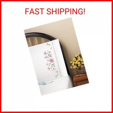 Tobin Stamped Pillowcase Pair for Embroidery, 20 by 30-Inch, Gloriosa 23093 