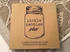 New MasonTops PICKLE PEBBLES Plus+ Wide Mouth Glass Fermentation Weights, 4-Pack