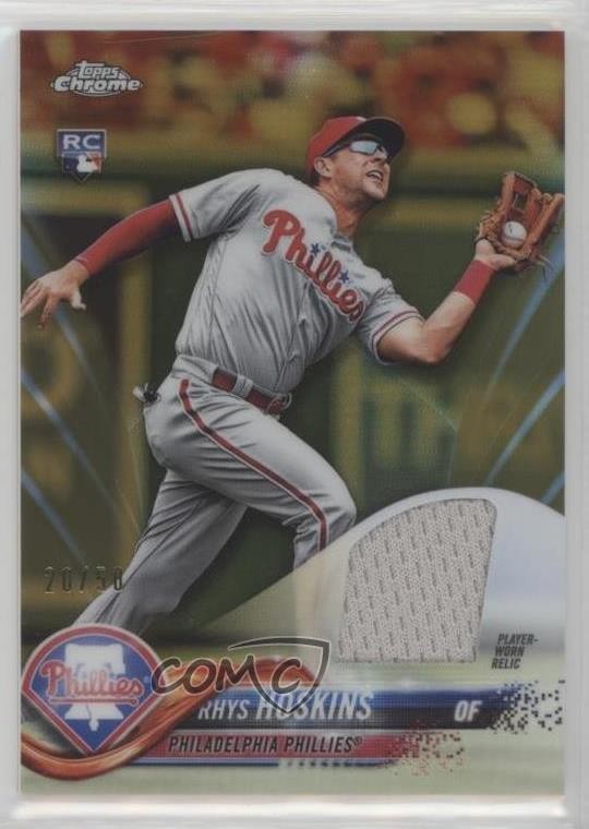 2018 Topps Chrome Rookie Relics Gold 20/50 Rhys Hoskins #WSE-6 RC 1i9