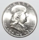 1954 Franklin Half Dollar CHOICE BRILLIANT UNCIRCULATED (H267)