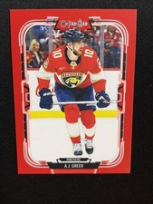 25-26 UD O-Pee-Chee Hockey Red Parallel 197 A.J. Greer