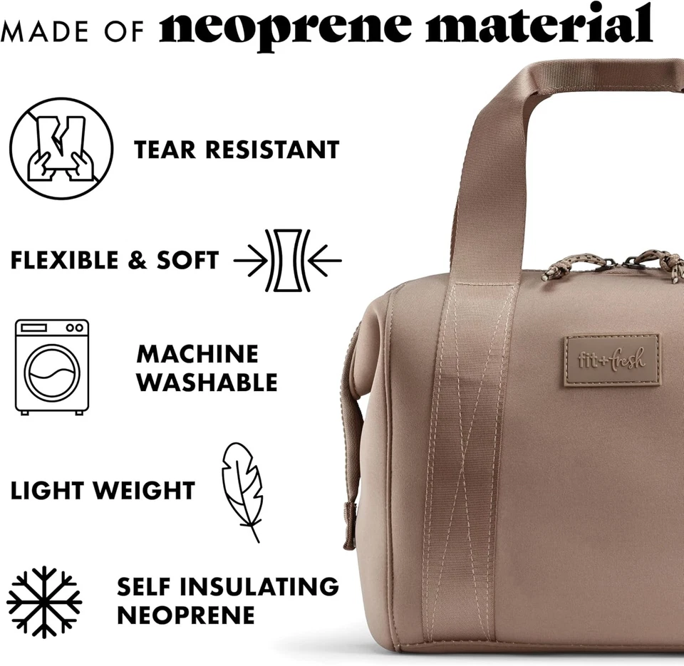 Bolsa de almuerzo Fit & Fresh de neopreno para mujer, bolsa de almuerzo aislada para mujer para mujer Foto 4 de 4