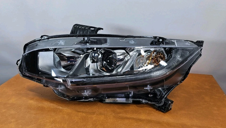 FOR 2016-2018 HONDA CIVIC LEFT DRIVER HALOGEN HEADLIGHT TYC USED#4 - Image 2 of 4