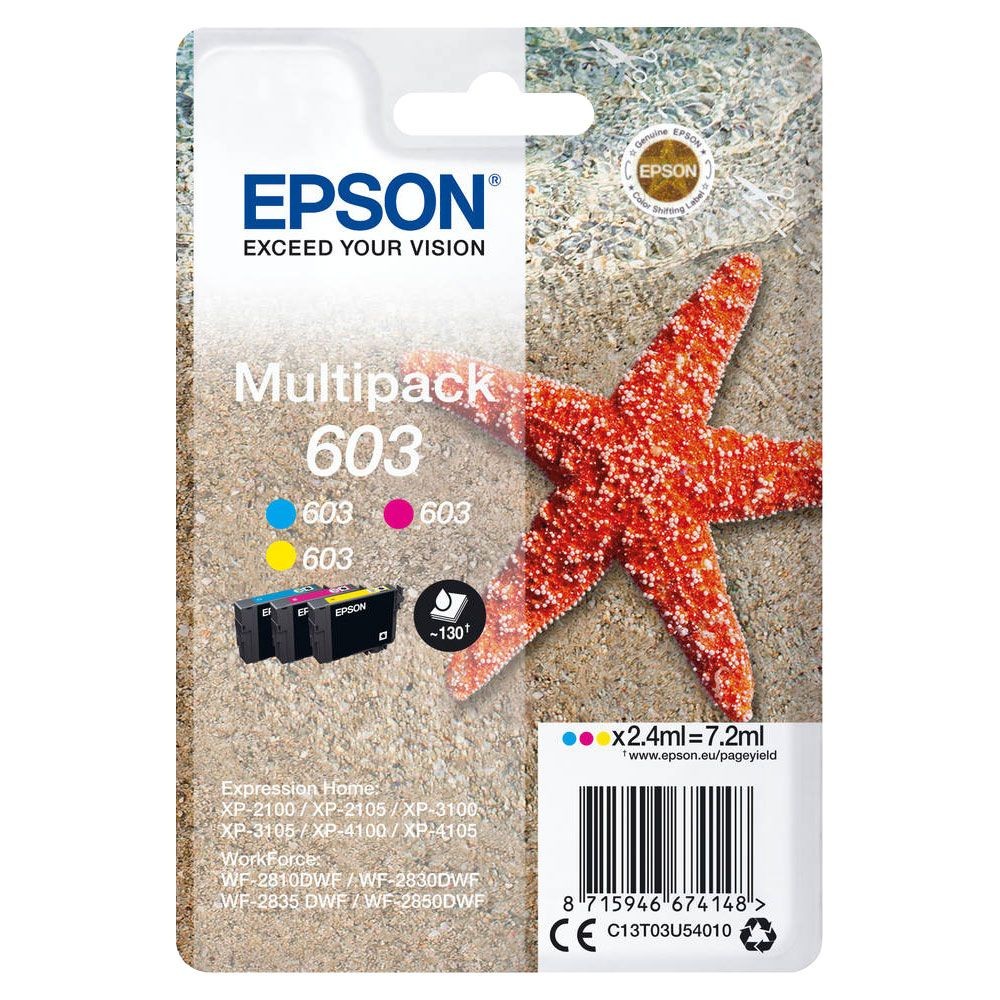Epson Multipack 603 couleur pour imprimer les devoirs des enfants et les billets de voyage
