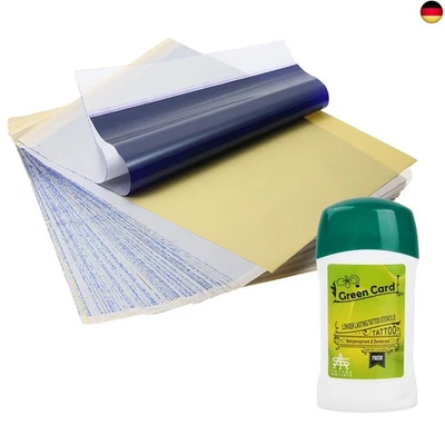 FUTUHADA Tattoo Transfer Gel, Tattoo Transfer Paste mit Transferpapier 20 Blatt,