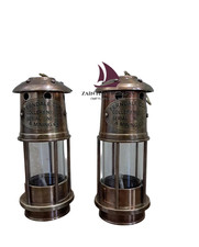 ZAIN Paar Öllampe Antik Maritim Schiff Laterne Maritim Boot Leuchte Messing M...