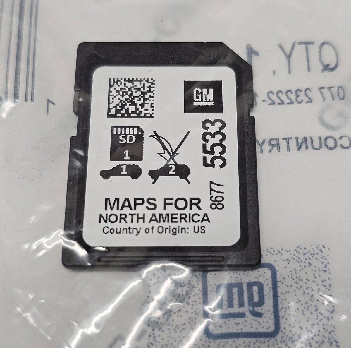 GM GPS Navigation SD Data Card, North America 86775533 OEM