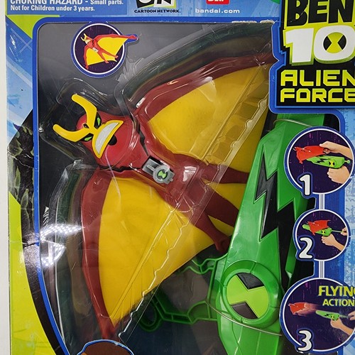Ben 10 Alien Force JET RAY Action Figure Flying Shooter Bandai 2008 RARE NOS NEW - Picture 2 of 12