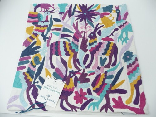 Copricuscino Pottery Barn Teen Lennon & Maisy Foresta Incantata 18" Otomi crewel - Foto 1 di 3