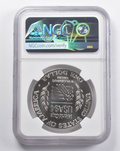 MS68 DPL 1994-D World Cup Commemorative Silver Dollar NGC ONLY 9 DMPL! *5746 - Picture 2 of 3
