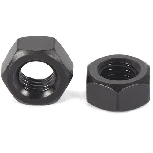 Metric High Tensile Self Colour Hexagon Nut Black Hex Full Nut Grade 12.9 M2-M24 - Picture 3 of 7