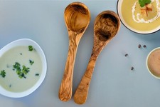 2er Set Schöpf-Löffel aus Oliven-Holz Suppen-Kelle Geschenkidee Weihnachten Frau
