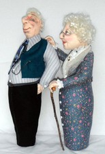 Cloth Art Doll CD Pattern "Old Friends Keep You Sane " by Sharon Mitchell