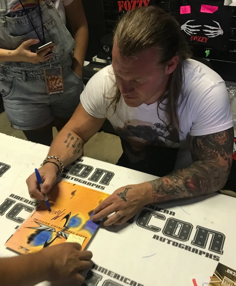 Foto promocional original firmada por Chris Jericho WCW 8,5x11 BAS Beckett certificado de autenticidad WWE AEW Y2J Foto 4 de 4